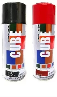 CUBE Black Spray Paint 800 ml(Pack of 2)