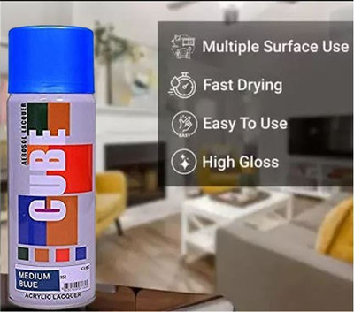 CUBE Blue Spray Paint 400 ml(Pack of 1)