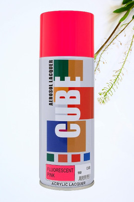 Golden Fox CUBE Fluorescent Pink Acrylic Lacquer Spray Paint fluorescent pink Spray Paint 400 ml(Pack of 1)