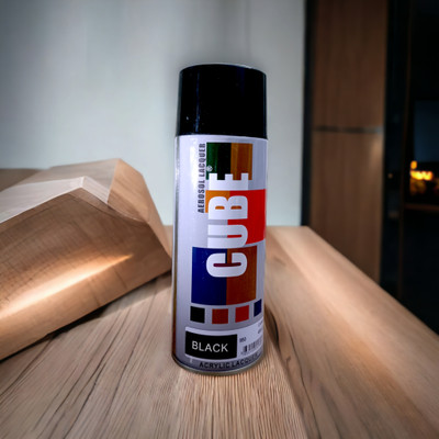 GHANA HUB Original Cube Black Spray Paint 450 ml(Pack of 1)