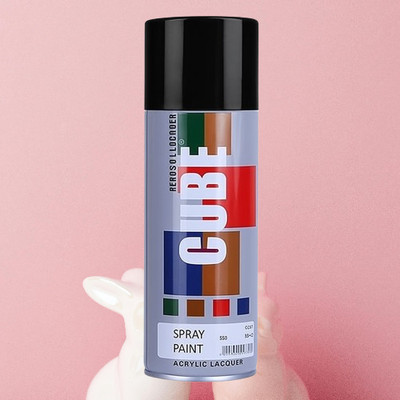 Golden Fox Spray Paint 650 ml Gloss Black Spray Paint 400 ml(Pack of 1)