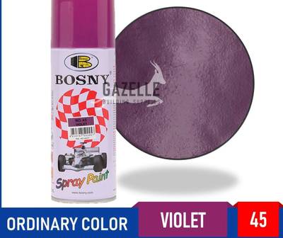 Bosny (shade code no --45 ) violet ,for all metal, wall,wood , surfaces applicable violet Spray Paint 400 ml