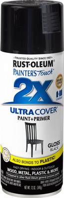MROkart Rust-Oleum Painters Touch 249122 Black Spray Paint 340 ml(Pack of 1)