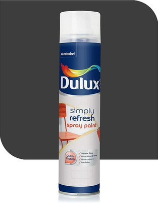 Dulux Simple Refresh Spray Paint Quick Drying with Gloss finish for Metal, Wood & Wall Black Spray Paint 400 ml(Pack of 1)