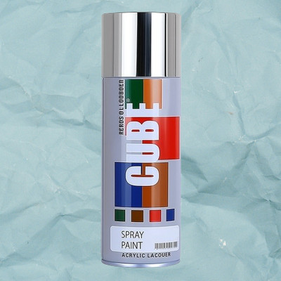 Golden Fox Cube Chrome Spray Paint Bright Chrome Spray Paint 400 ml(Pack of 1)