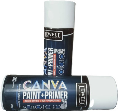 JeWell CANVA PAINT = PRIMER PEARL WHITE (130) Spray Paint 400 ml(Pack of 1)
