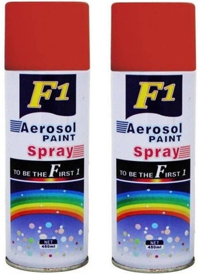 mystic Cube Aerosol Spray Paint for Multipurpose Red Spray Paint 400 ml(Pack of 2)