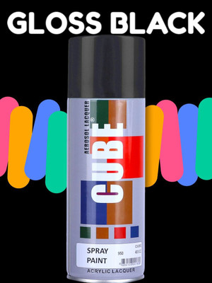 Cloudberry Cube for Car and Bike Gloss Black Spray Paint 400 ml(Pack of 1) deal from flipkart