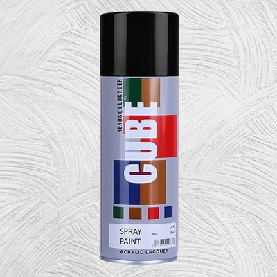 MODAROCK Cube Gloss Black Spray Paint Gloss Black Spray Paint 400 ml(Pack of 1)