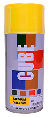 CUBE Cube Aerosol Spray Paint for Multipurpose Yellow Spray Paint 400 ml(Pack of 1)