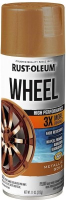 MROkart Rust-Oleum 368077 AUTOMOTIVE High Performance Wheel 3X Metallic Gold Spray Paint 312 ml(Pack of 1)