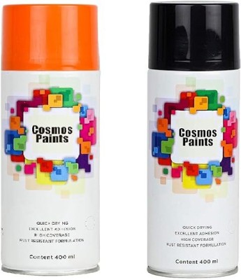 Cosmos Paints Black Spray Paint 400 ml(Pack of 2)