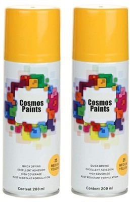 Cosmos Medium Yellow Spray Paint 200 ml(Pack of 2)