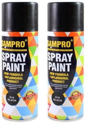 Sampro Black Spray Paint 800 ml(Pack of 2)