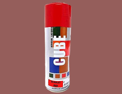 MODAROCK CUBE MULTIPURPOSE RED SPRAY PAINT Red Spray Paint 400 ml(Pack of 1)