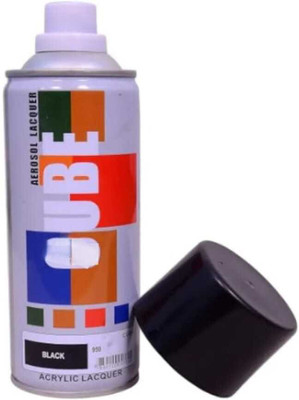 High Q CUBE SPRAY PAINT BLACK COLOR BLACK Spray Paint 400 ml(Pack of 1)