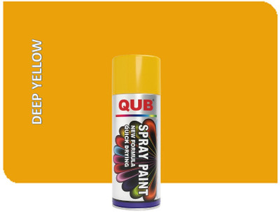 QUB AUTO CARE SPRAY PAINT DEEP YELLOW Spray Paint 400 ml(Pack of 1)