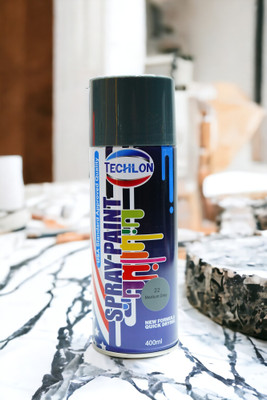 Techlon Premium, Universal & Multipurpose Grey Spray Paint 450 ml(Pack of 1)