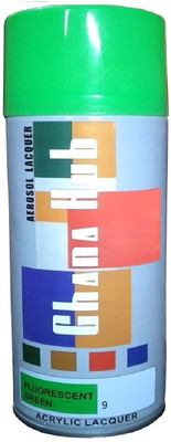 GHANA HUB Premium Cube F1 Single fluorescent Green Spray Paint 450 ml(Pack of 1)