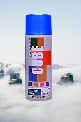 Golden Fox cube Aerosol Spray Paint 400ml for Multipurpose use Blue Spray Paint 400 ml(Pack of 1)