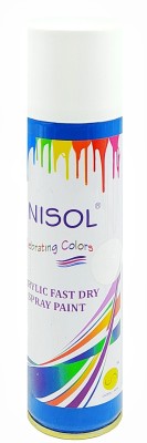 Ninetales Unisol Multi-Surface Acrylic Fast Dry Spray Paint White Spray Paint 250 ml(Pack of 1)