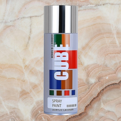 Golden Fox Cube Chrome Spray Paint Bright Chrome Spray Paint 400 ml(Pack of 1)