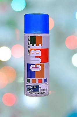 Golden Fox cube Aerosol Spray Paint 400ml for Multipurpose use Blue Spray Paint 400 ml(Pack of 1)