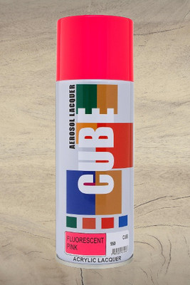 Golden Fox CUBE Fluorescent Pink Acrylic Lacquer Spray Paint fluorescent pink Spray Paint 400 ml(Pack of 1)