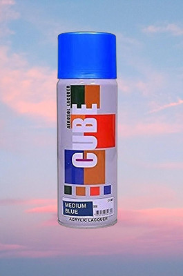 Golden Fox cube Aerosol Spray Paint 400ml for Multipurpose use Blue Spray Paint 400 ml(Pack of 1)