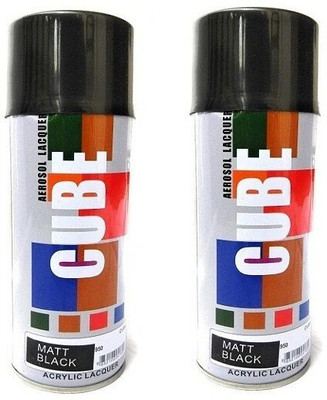 CUBE Black Spray Paint 800 ml(Pack of 2)
