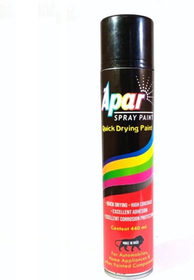 APAR C Spray Paint Semi Gloss/Satin Black(Code-012)-440ml, Black Spray Paint 440 ml(Pack of 1)