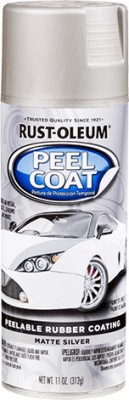 RUSTOLEUM MROkart 318348 Automotive Peel Coat Peelable Rubber Coating Silver Spray Paint 317 ml(Pack of 1)