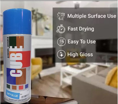CUBE Blue Spray Paint 400 ml(Pack of 1)