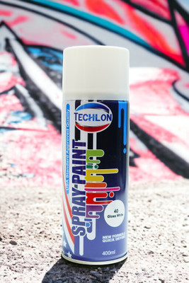 Techlon Premium, Universal & Multipurpose White Spray Paint 450 ml(Pack of 1)