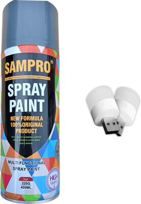 Sampro (Free 1 Pcs Mini USB Bulb) Grey Spray Paint 400 ml(Pack of 1)
