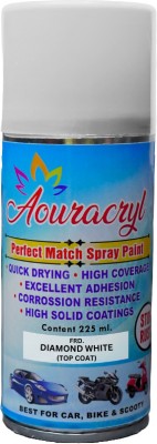 AOURACRYL Spray Paint Diamond White -225 ml(RC Colour Name) Compatible for Ford Cars White Spray Paint 225 ml(Pack of 1)