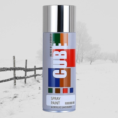 Golden Fox Cube Chrome Spray Paint Bright Chrome Spray Paint 400 ml(Pack of 1)