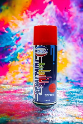 Techlon Premium, Universal & Multipurpose ORANGE RED Spray Paint 450 ml(Pack of 1)