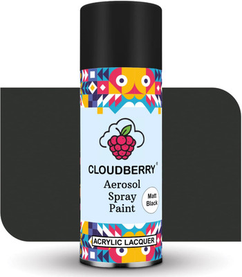 Cloudberry Premium Quality, Scratch-Resistant Finish for Splendor Bike and Metal Surfaces - Matt Black Spray Paint 400 ml(Pack of 1)