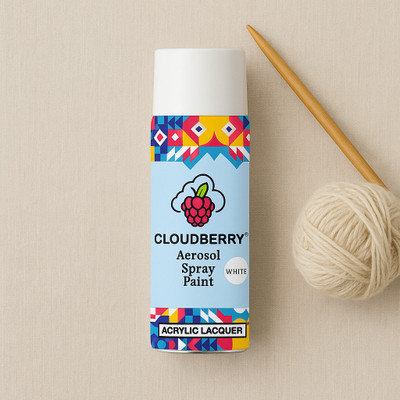 Cloudberry Gloss Finish White Spray Paint 400 ml(Pack of 1)