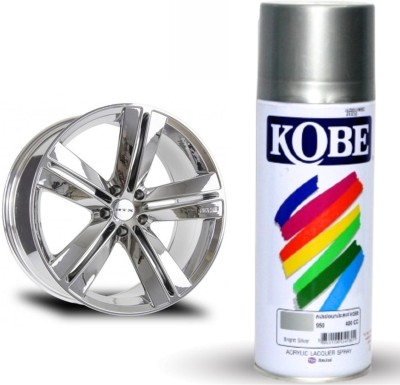 Kobe Silver Acrylic Spray Paint Gloss Finish Multipurpose Spray Paint Colour DIY, Quick Drying Good finish for Metal, Wood, and Walls Spray Paint 400 ml(Pack of 1)