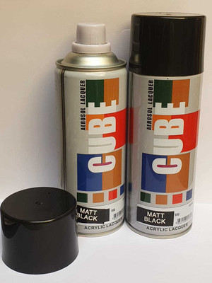 CUBE CUBE COMBO SPRAY PAINTS Black Spray Paint 800 ml(Pack of 2)