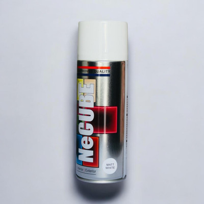 Necube Premium, Universal & Multipurpose NE MATT WHITE Spray Paint 400 ml(Pack of 1)