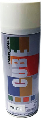 CUBE White Spray Paint 400 ml(Pack of 1)