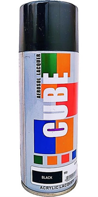 CUBE Cube Aerosol Spray Paint for Multipurpose Black Spray Paint 400 ml(Pack of 1)