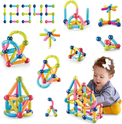 Elecart Magnetic Building Blocks – 25pcs Educational STEM Toy for Kids 3+(Multicolor)