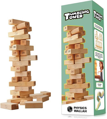 VSINDIA Wooden Building Blocks Puzzle 54 Pcs Challenging 4pcs Dice Wooden Blocks(Beige)