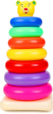 Skytrapper Toddlers 7 Rings Plastic Stacking Toy for kids and Toddlers(Multicolor)