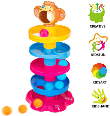 Nafhotoz 5 layer ball drop and roll swirling(Multicolor)