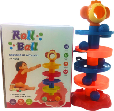 Shizuha Roll Ball Educational Tower Toy for Kids, Non-Toxic Virgin Plastic(Multicolor)